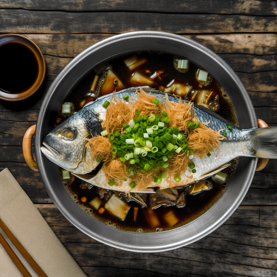Steamed Fish with Ginger and Scallions